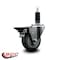 Service Caster 3.5'' Gray Poly Swivel 1-1/8'' Expanding Stem Caster with Brake SCC-EX20S3514-PPUB-PLB-118 - alternate 3